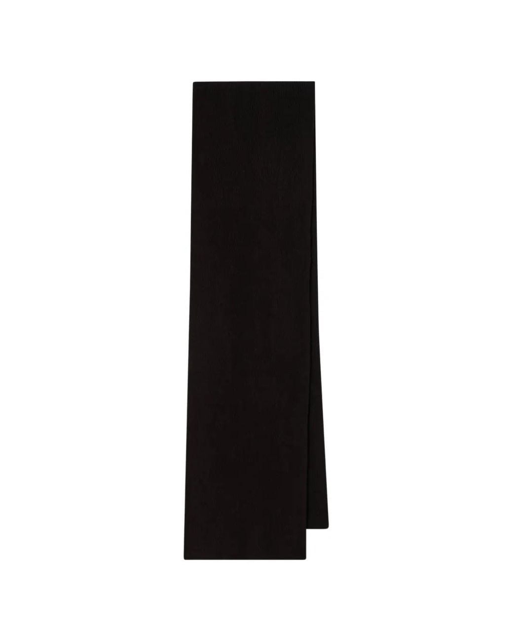 Le Bonnet Black Ribbed-Knit Scarf