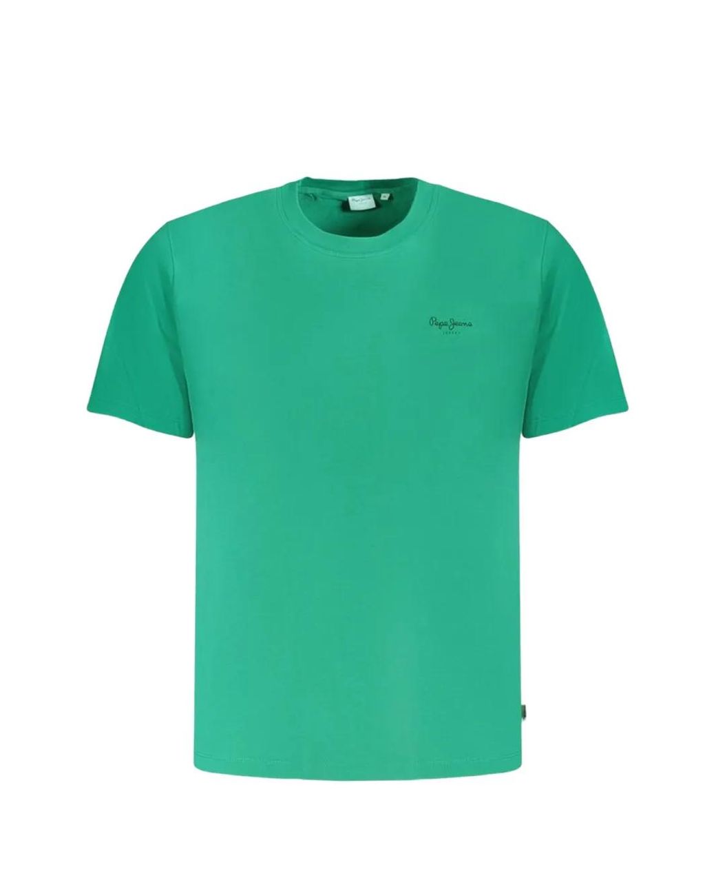 Pepe Jeans Green Logo-Print Crew-Neck T-Shirt for men