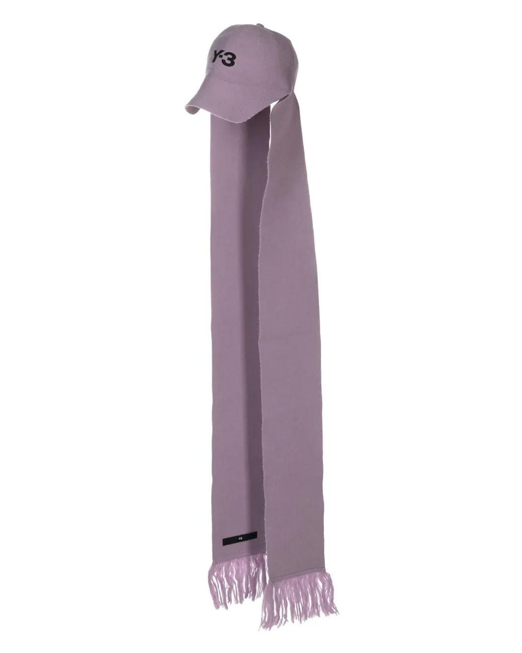 Y-3 Purple Logo-Print Scarf Cap