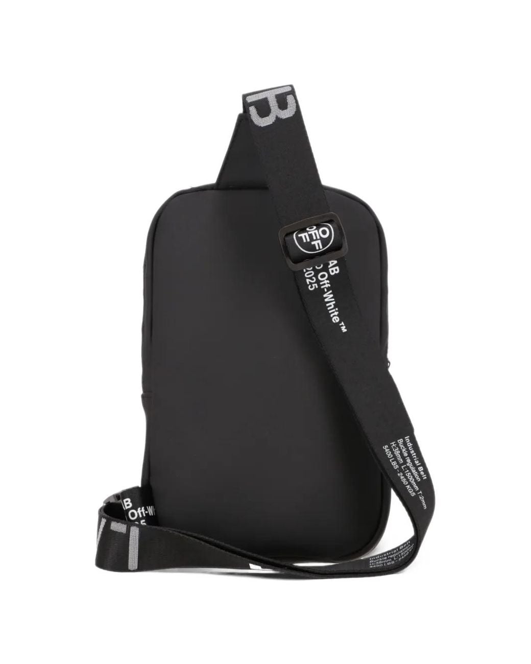 LAB C.O. OFF WHITE Off- Logo-Strap Messenger Bag in Black | Lyst