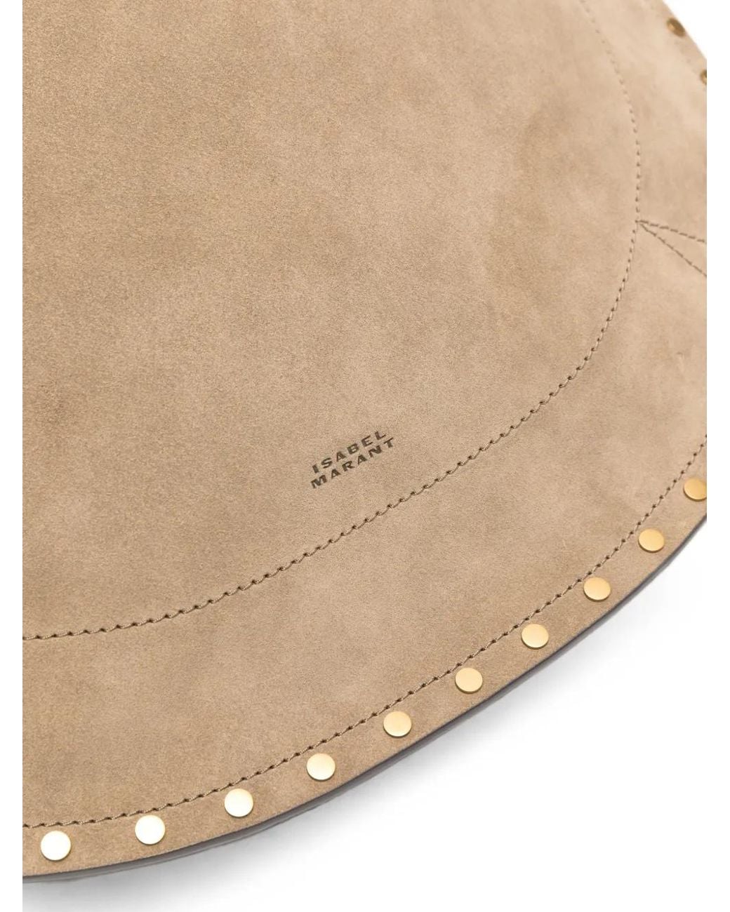 Isabel Marant Gray Oskan Stud-Embellished Suede Shoulder Bag