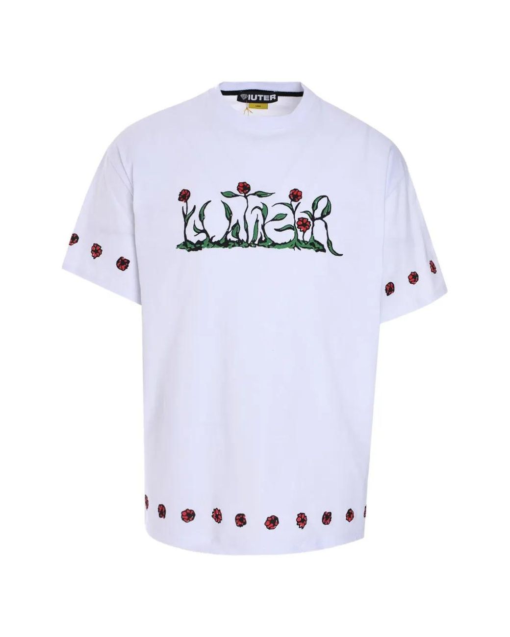 Iuter White Field Cotton T-Shirt for men