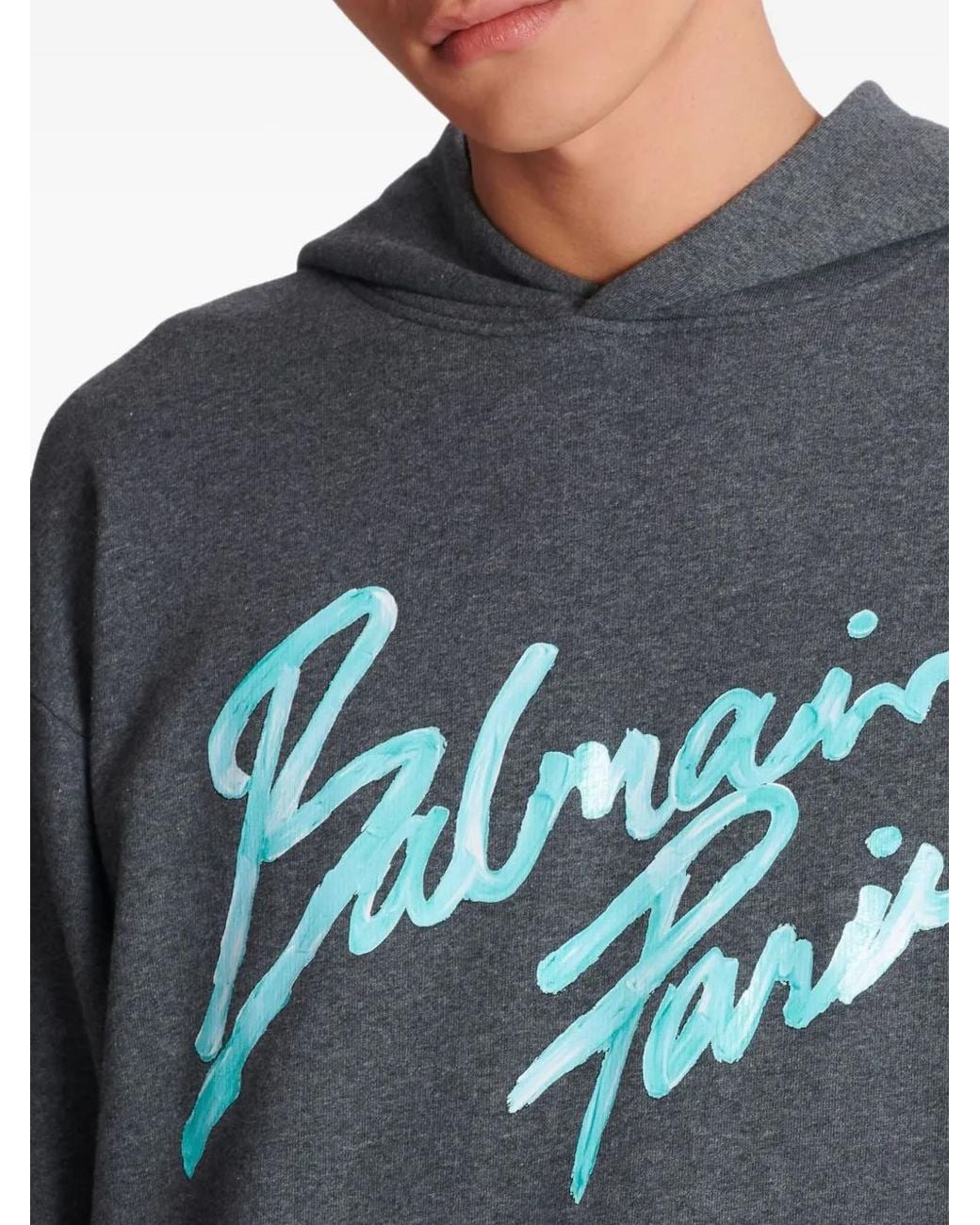 Hoodies Balmain de hombre de color Gray