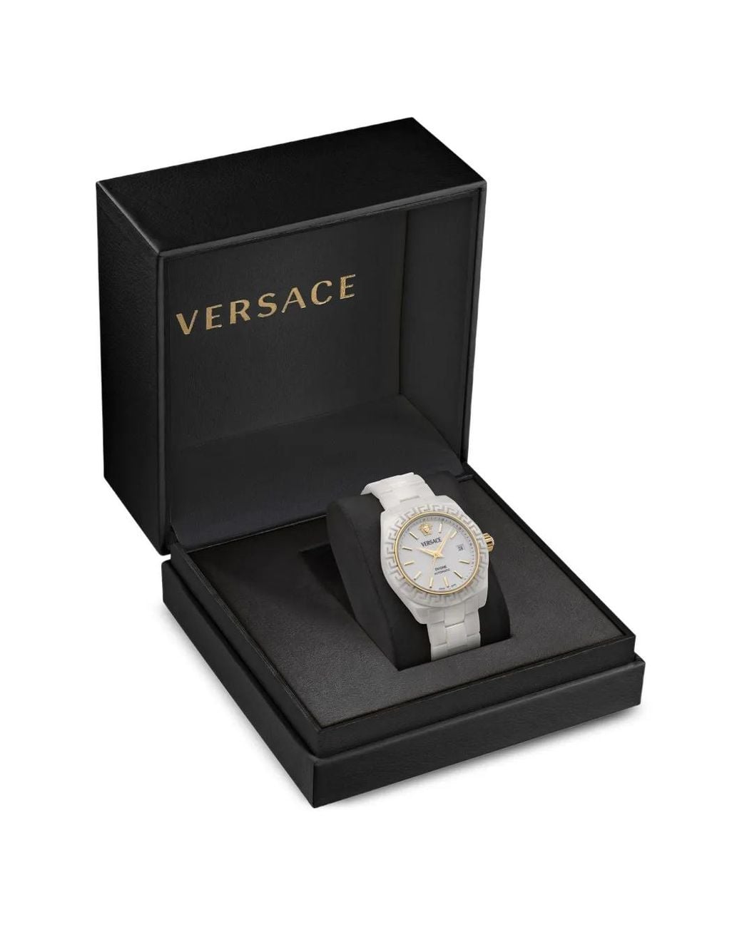 Versace White Dv One Greca 40Mm Watch