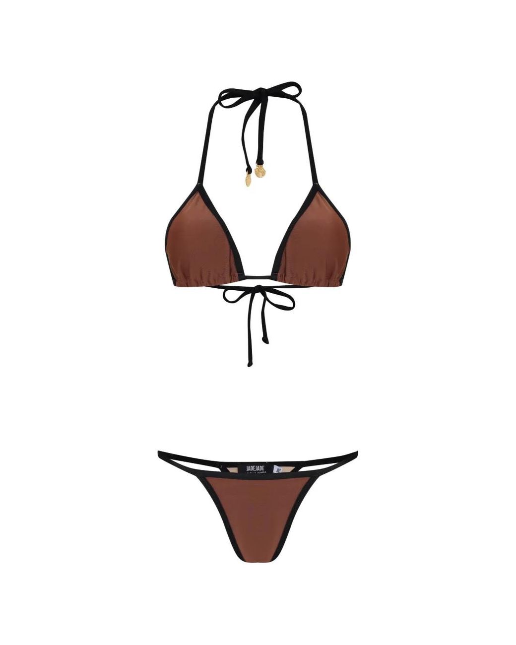 Amir Slama White X Jade Picon Tie-Detail Bikini