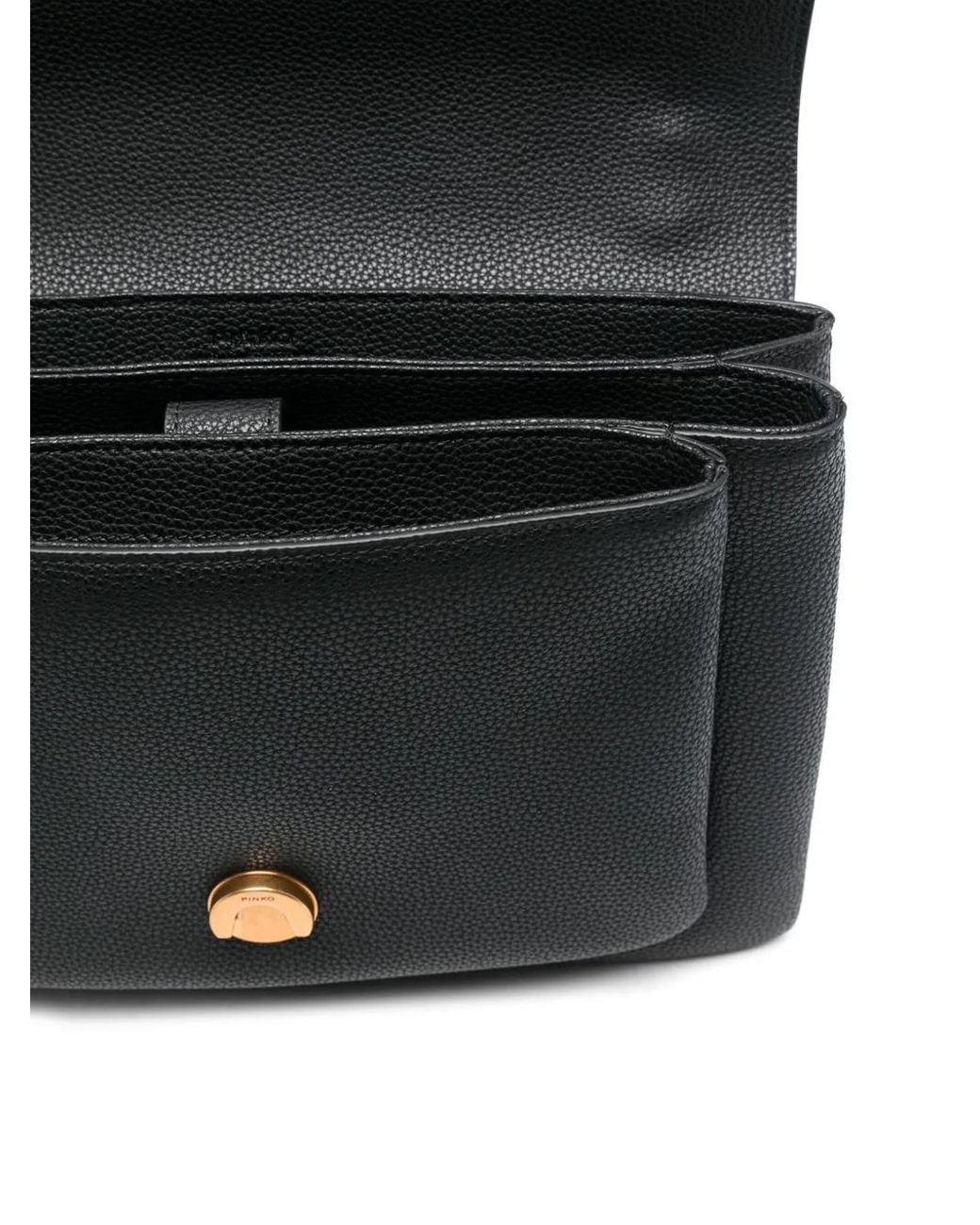 Pinko Black Love One Soft Shoulder Bag