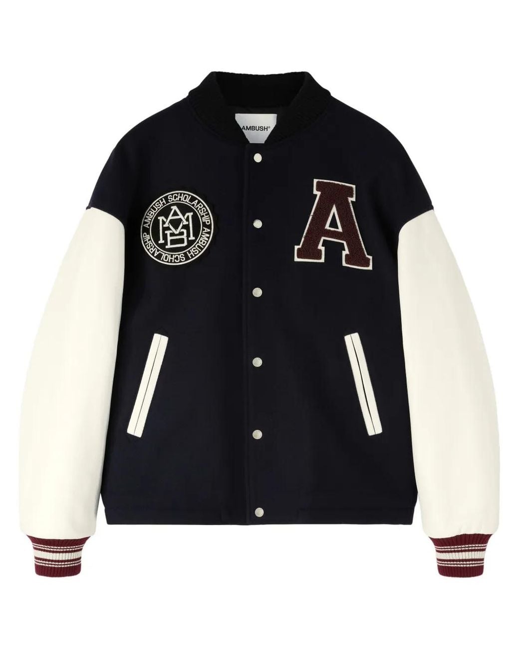 Ambush Black Stadium Bomber Jacket for men
