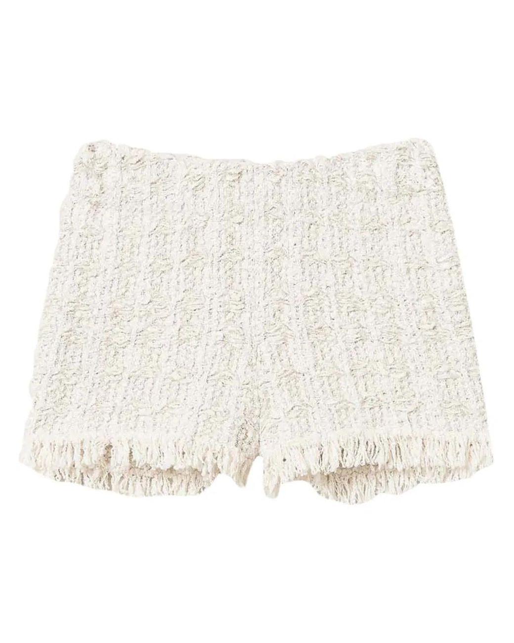 Twinset Natural Lurex Jacquard Shorts