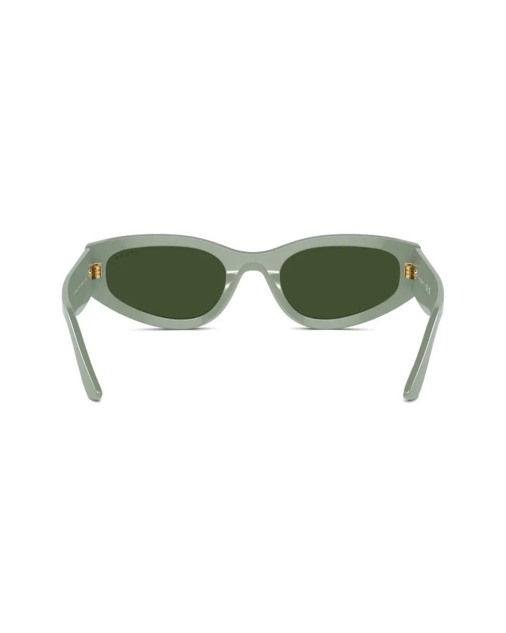 Vogue Eyewear Green Logo-Print Oval-Frame Sunglasses