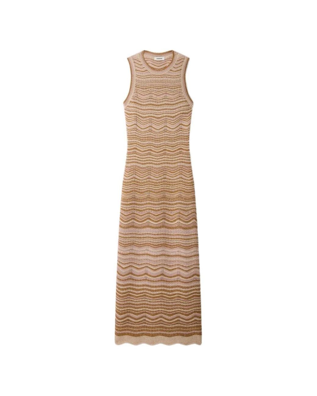 Sandro Natural Long, Sleeveless Dress