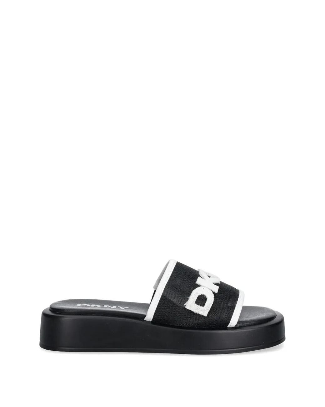 DKNY Black Logo Flatform Slide