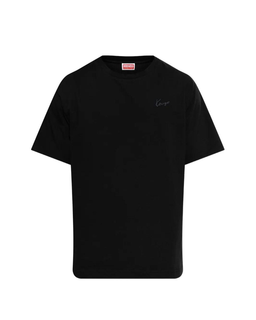 KENZO Black Cotton T-Shirt for men