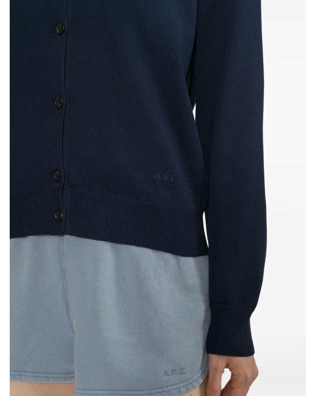A.P.C. Blue Sally Cardigan