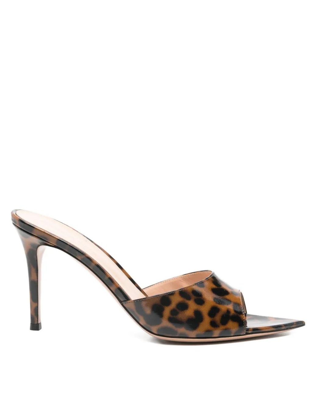 Gianvito Rossi Brown 85Mm Elle Leather Heeled Sandals
