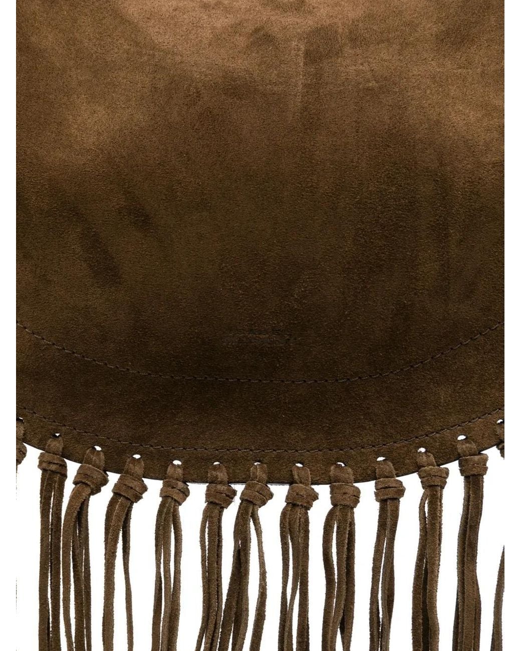 Isabel Marant Black Oskan Soft Zipped Bag Fringe