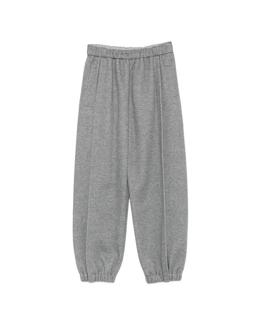 Carven Gray Elasticated-Waist Track Pants
