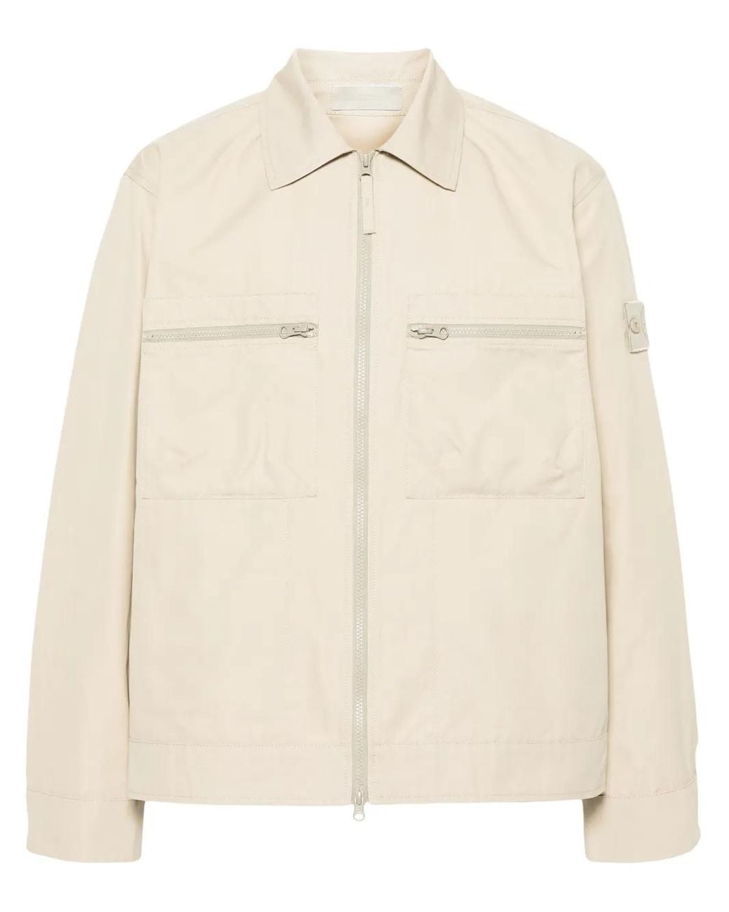 Stone Island Jacke Mit Ghost Compass-Patch in Natural für Herren