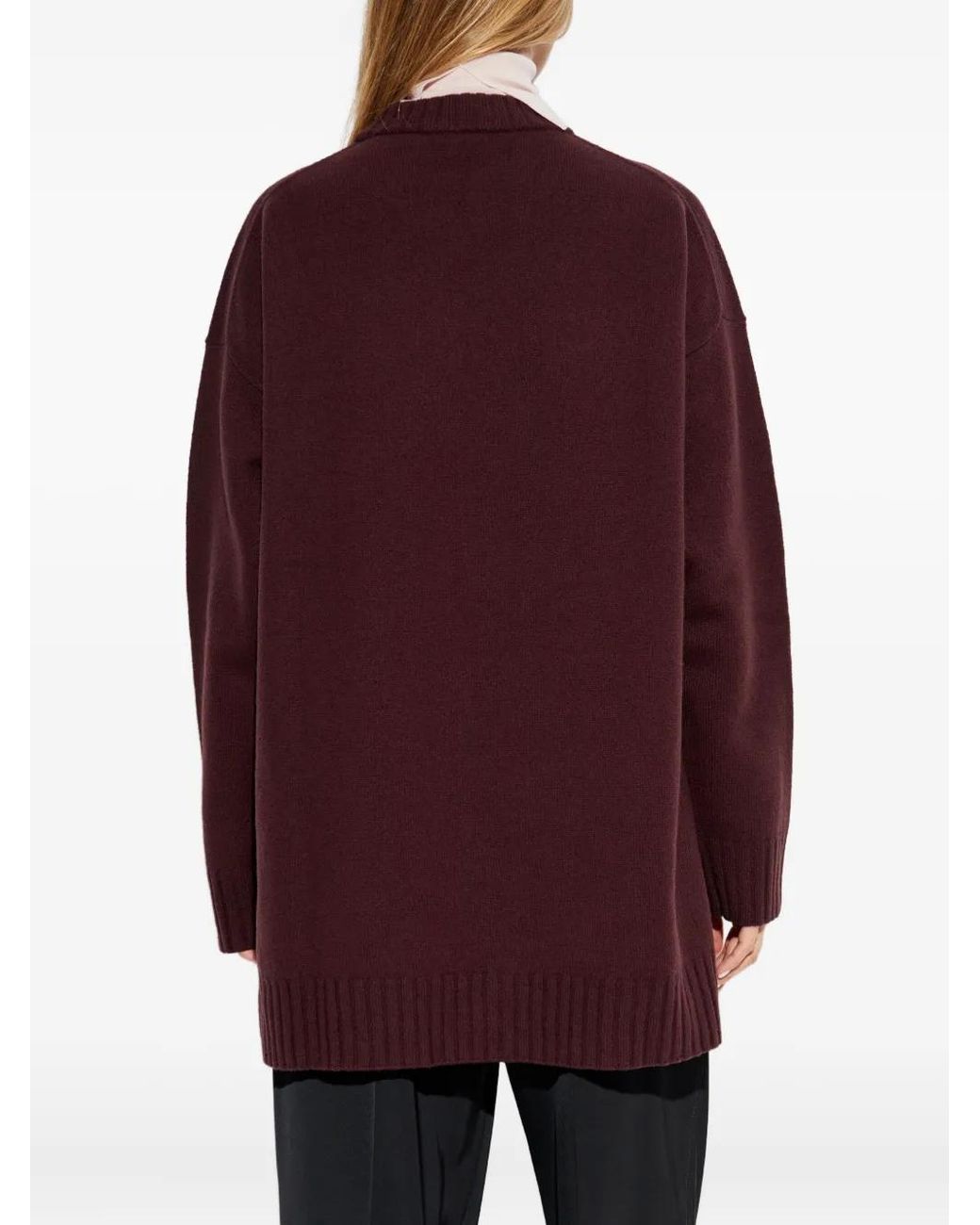 Jersey De Lana Con Cuello Redondo Jil Sander de color Purple