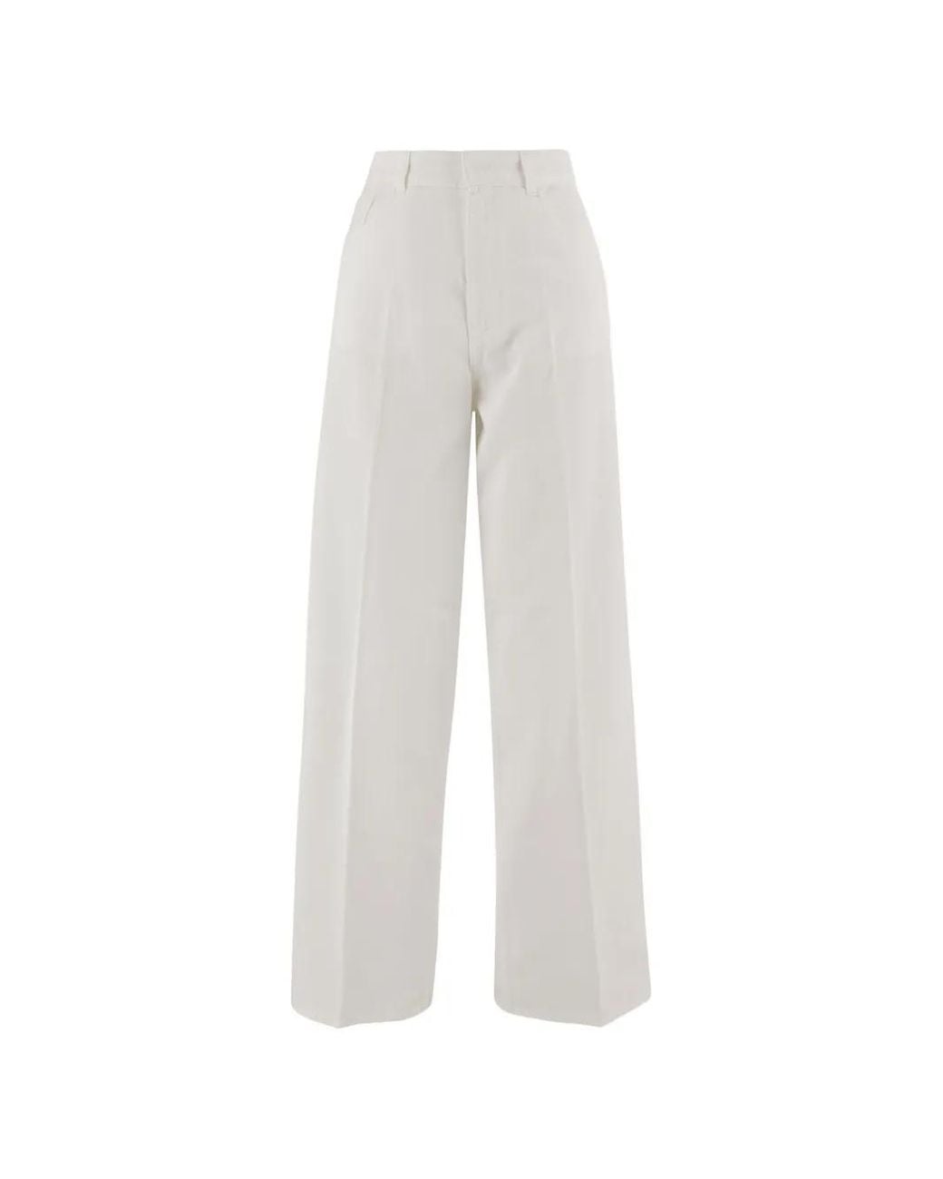 Sa Su Phi White Wide-Leg Palazzo Trousers
