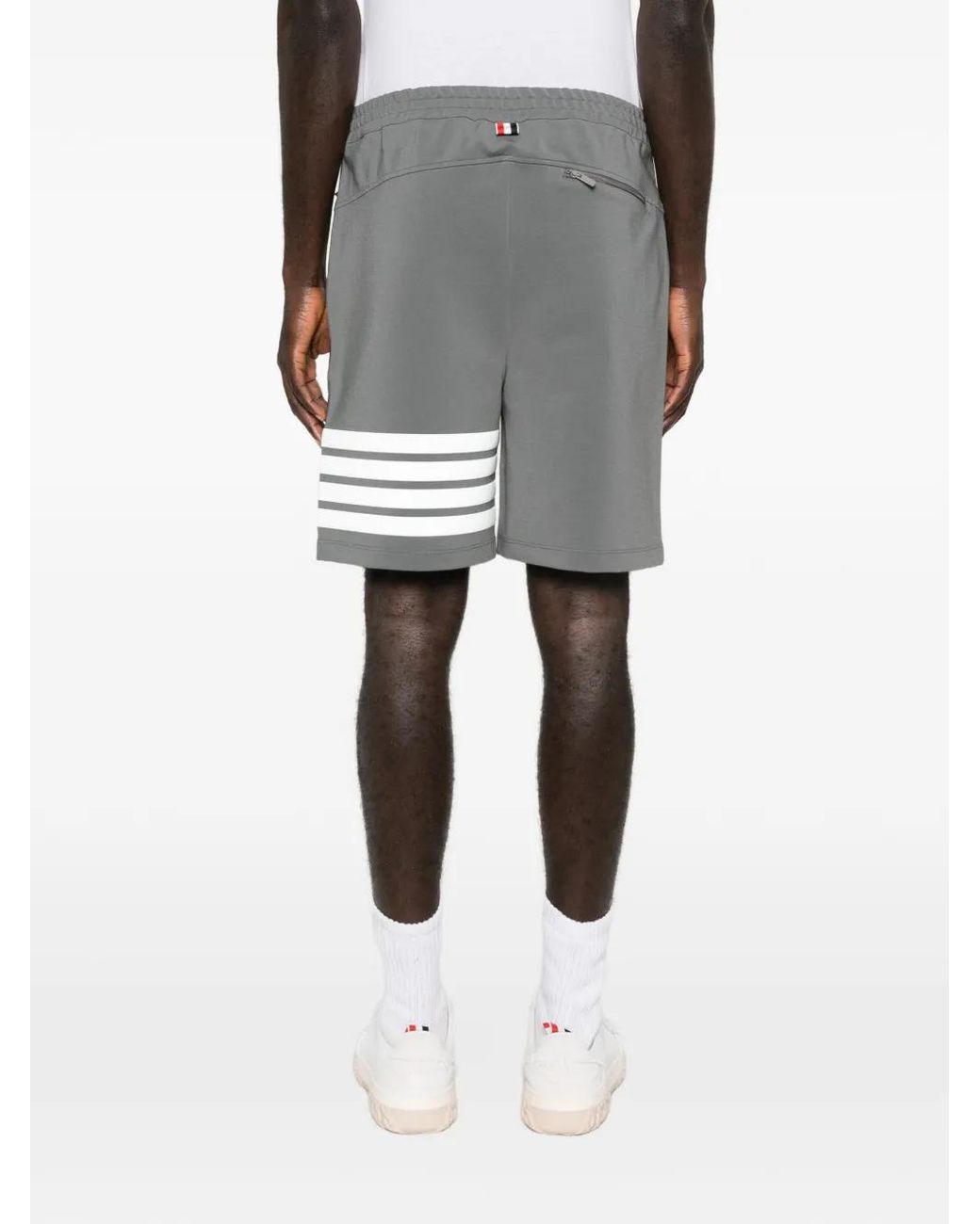 Thom Browne Gray Zipped Pocket Shorts for men