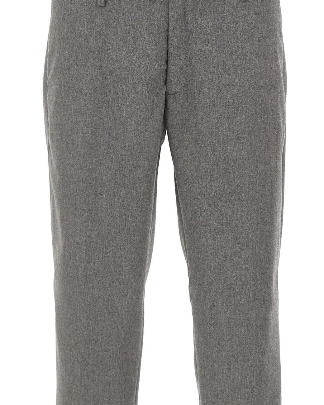 Re-hash Gray Buttoned Cuffed Trousers for men