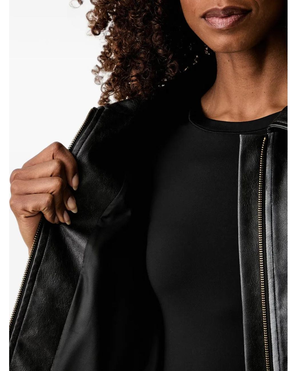 Twinset Black Elasticated-Hem Zip-Up Jacket