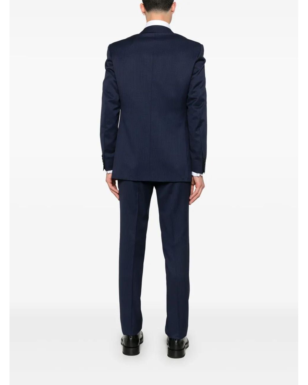Canali Blue Checked Suit for men
