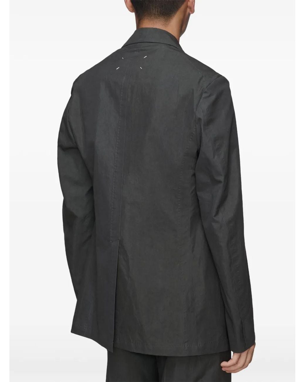Maison Margiela Black Cotton Silk Jacket for men