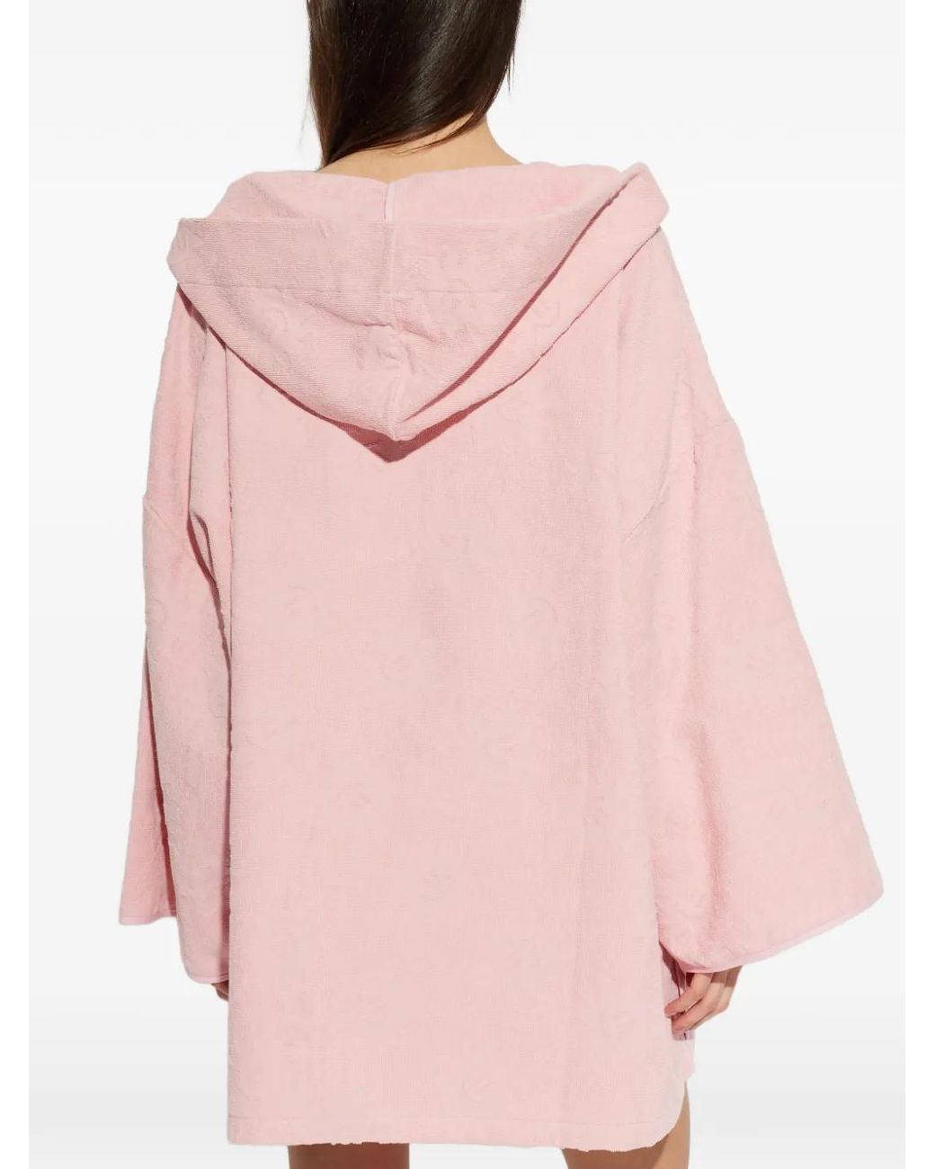 Hunza G Pink Poncho Sunny À Capuche