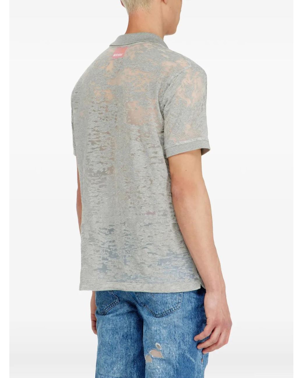 DIESEL Gray Polo Shirt for men