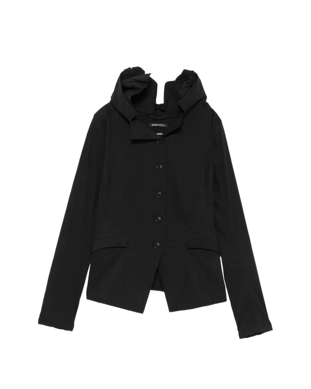 Rundholz Black Funnel-Neck Button-Up Jacket