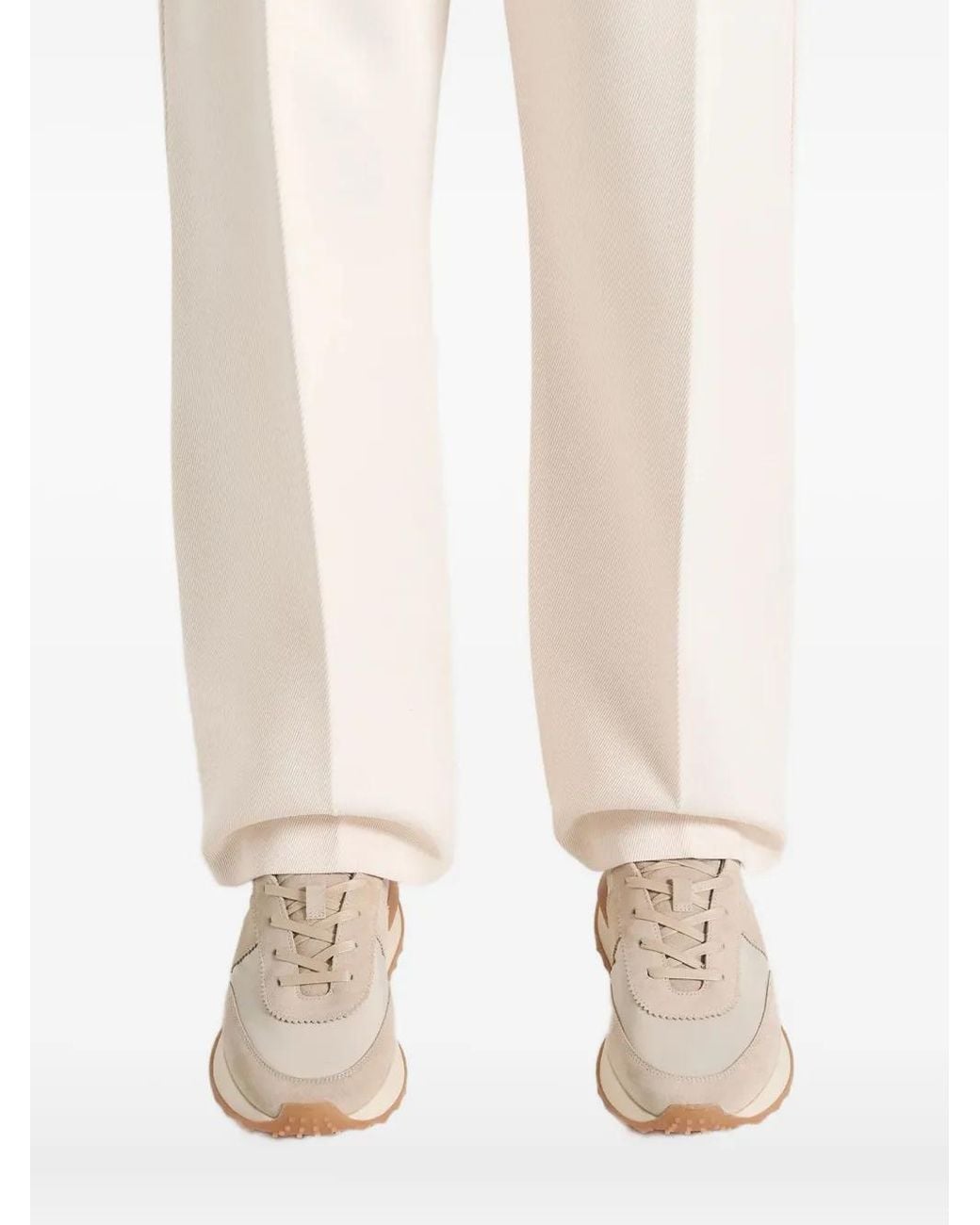 Manière De Voir Natural Monaco Suede And Nylon Runner Sneakers for men