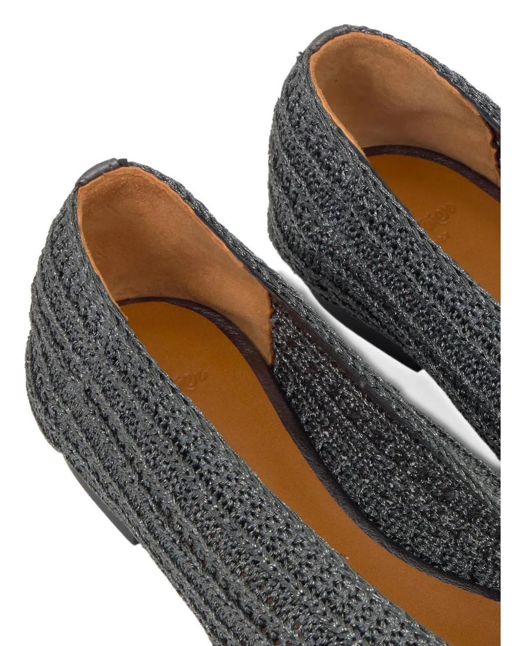 Castaner White Point-Toe Woven Ballet Flats