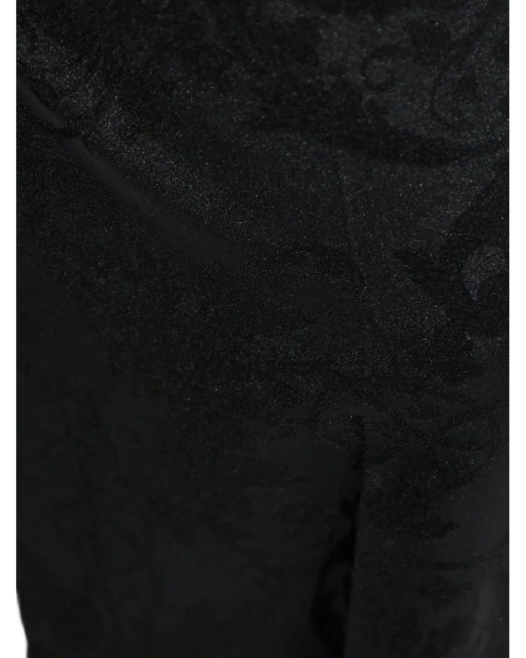 Versace Jeans Couture Black Damask-Pattern Belted Trousers