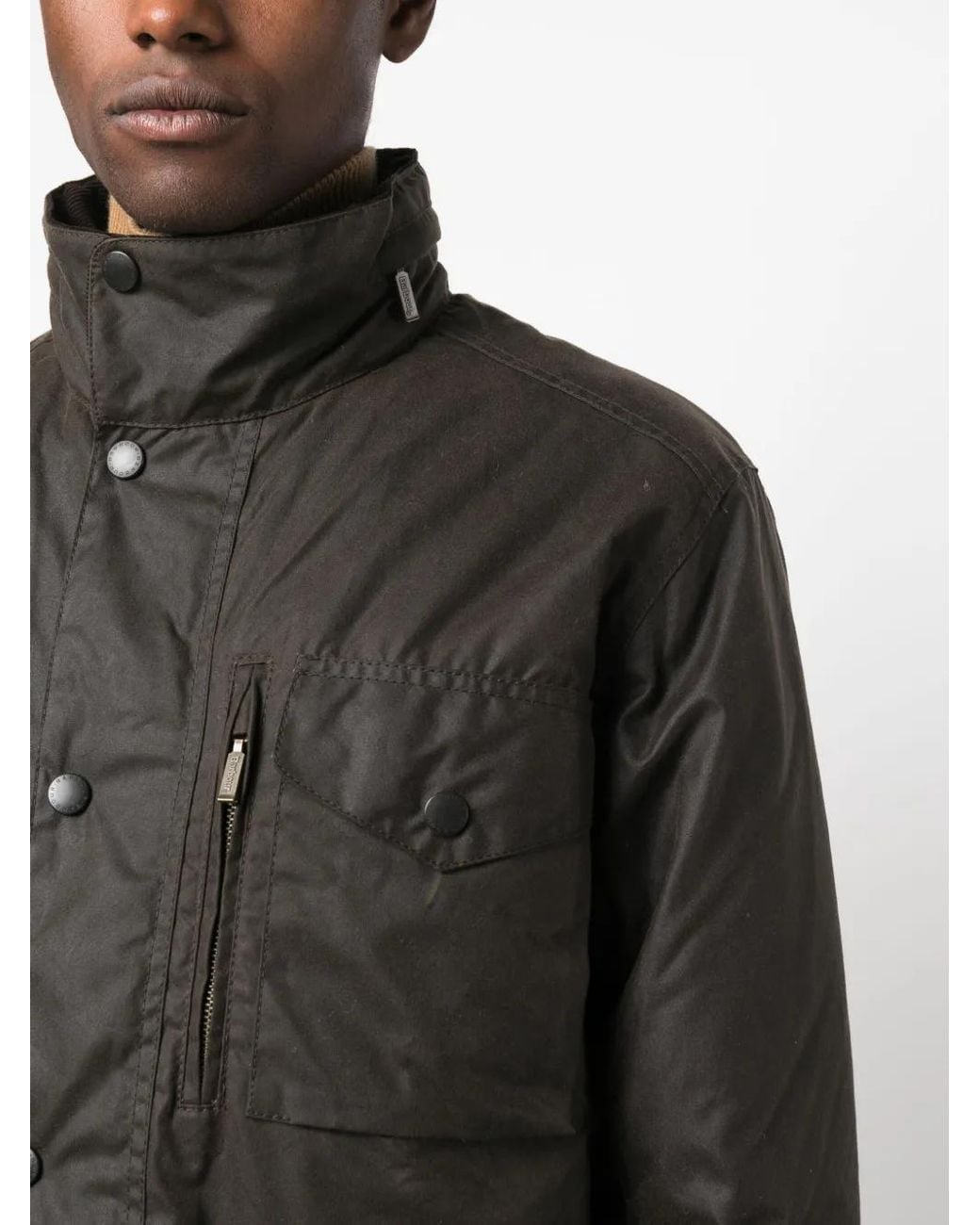 Barbour Black Sapper Wax-Coated Coat for men
