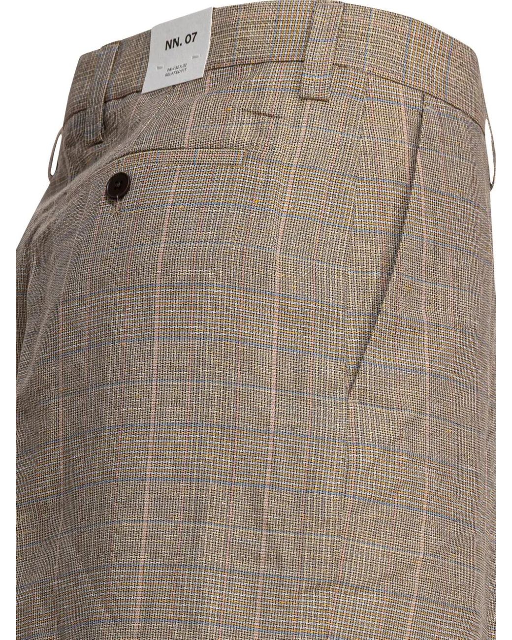 Pantalones A Cuadros NN07 de hombre de color Gray