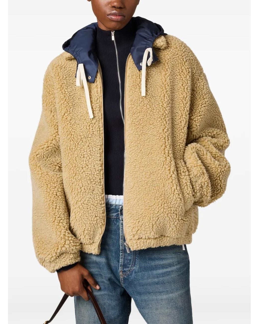Miu Miu Natural Fleece Blouson Jacket
