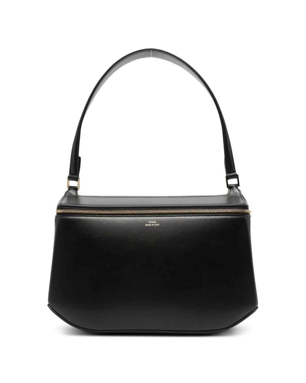 Totême Black Clip Leather Shoulder Bag