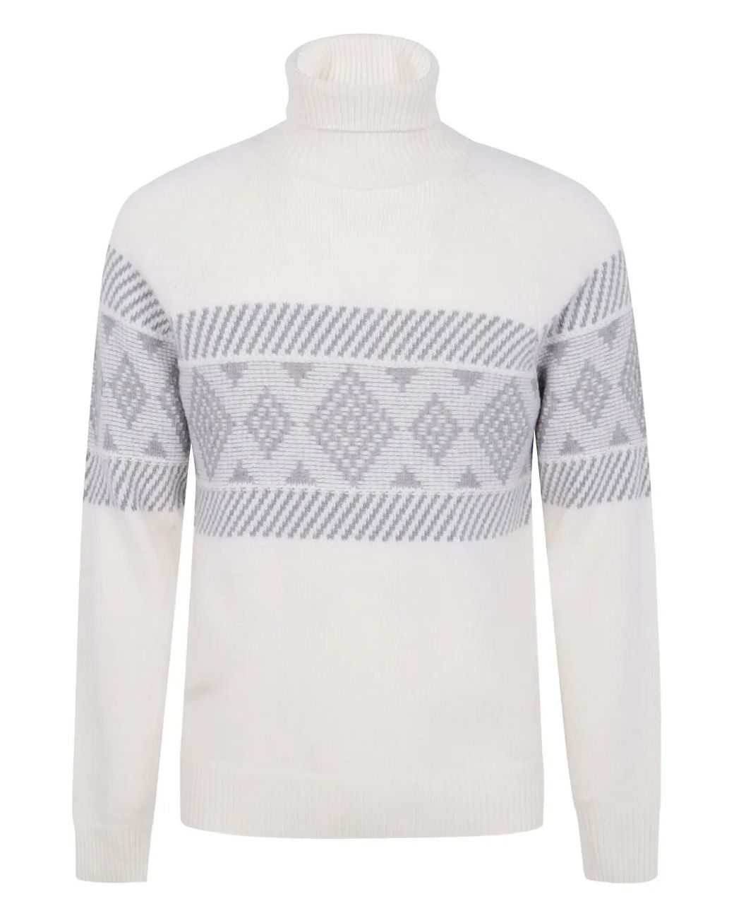Barba Napoli White Wool Jumper for men