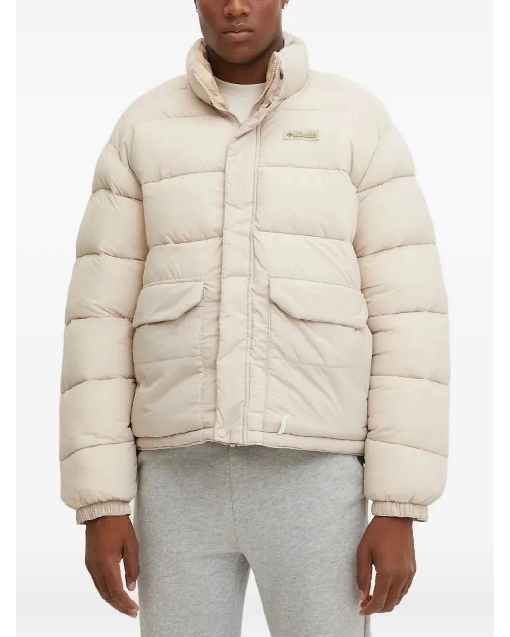 Columbia White Quilted Reversible Padded Jacket
