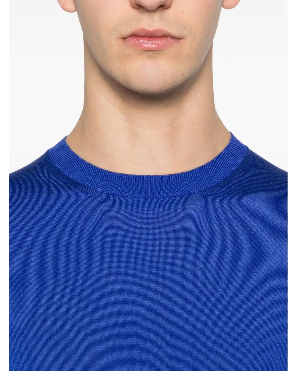 Tom Ford Blue Long-Sleeve Crew-Neck Sweater for men