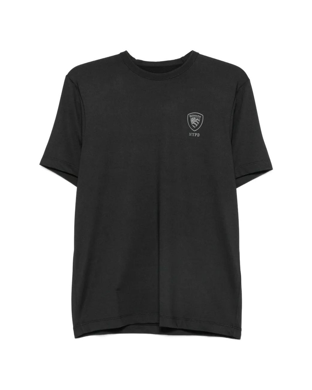 Blauer Black T-Shirt À Logo Imprimé for men
