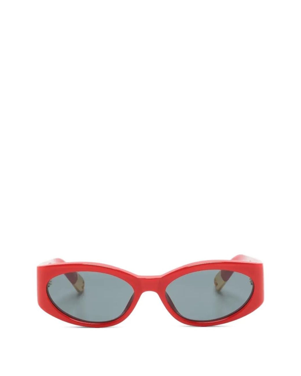 Jacquemus White Lunettes De Soleil À Monture Ovale