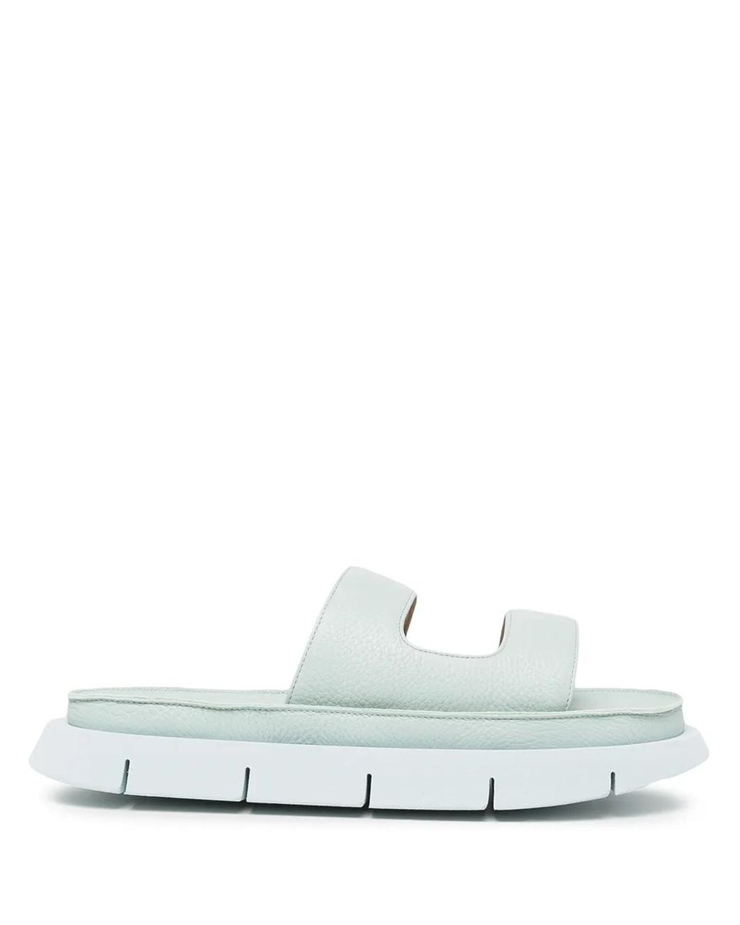 Marsèll White Slip-On Leather Sandals