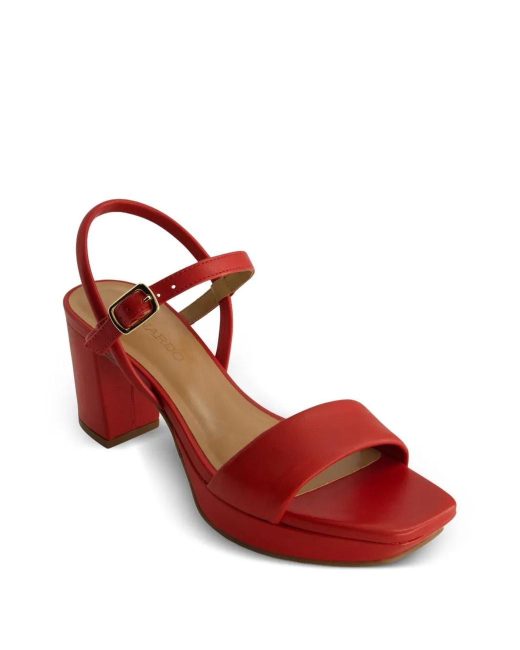 Bernardo Red Canto Leather Sandals