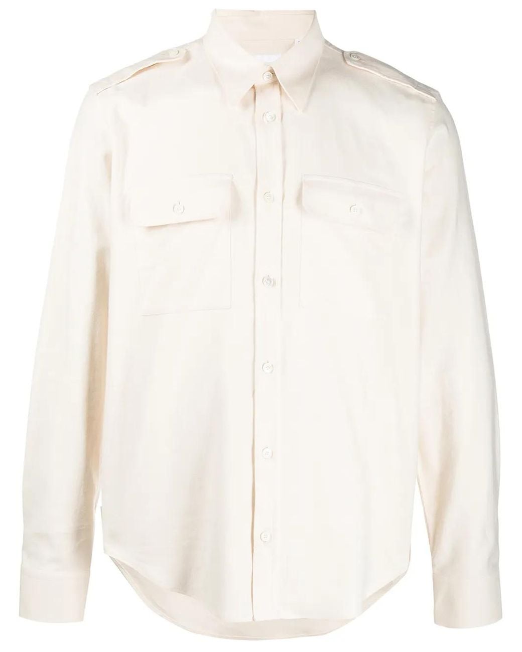 Helmut Lang White Long-Sleeved Strappy Shirt for men