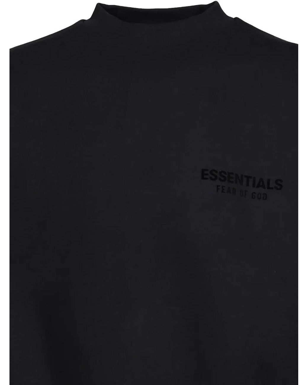 Essentials Sweater Met Logoprint in het Black voor heren