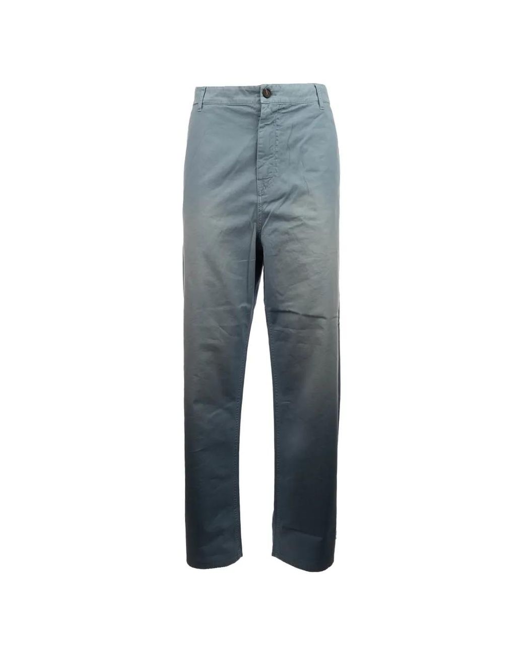 Miu Miu Blue Logo-Embroidered Ombré-Effect Trousers