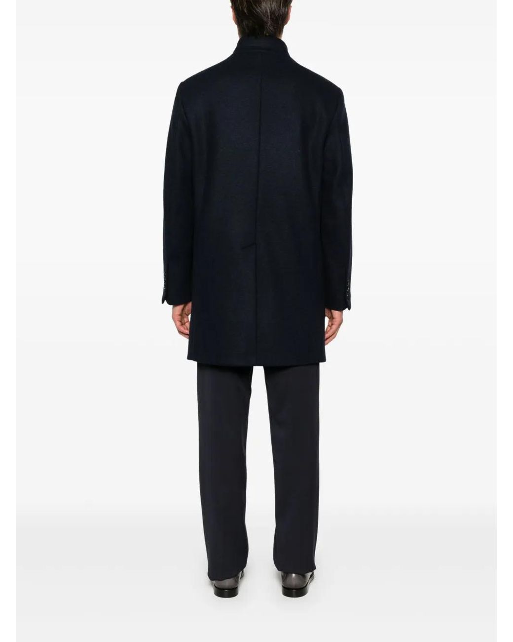 Fay Blue Single-Breasted Coat for men