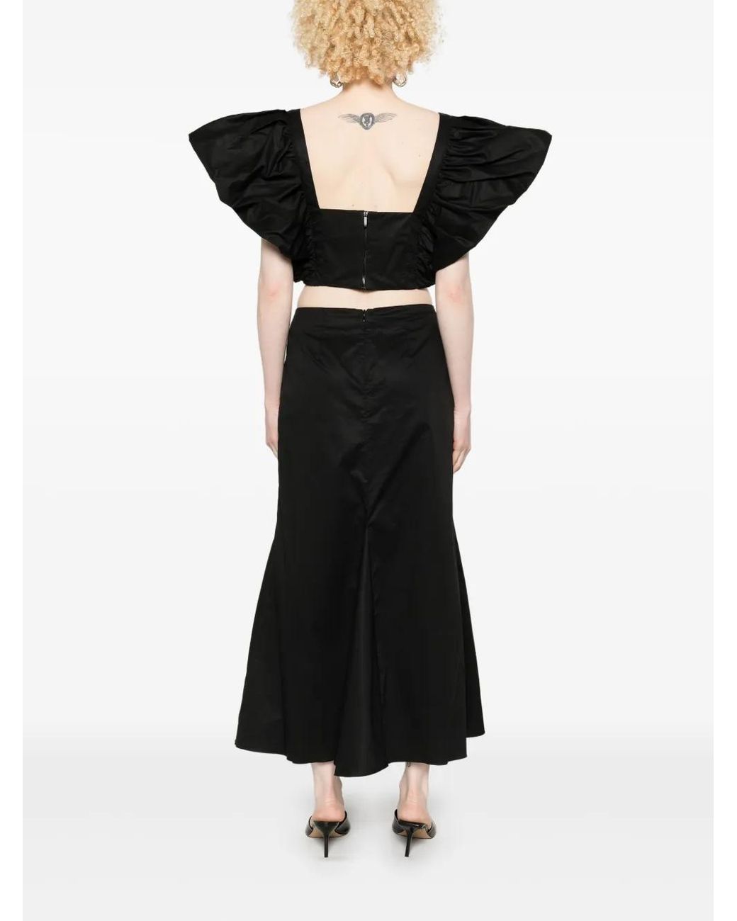 Johanna Ortiz Black Eternal Jungle Maxi Dress
